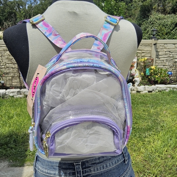 NWT LUV BETSEY CLEAR/COLORFUL SEA CREATURES BACKPACK - Picture 1 of 6